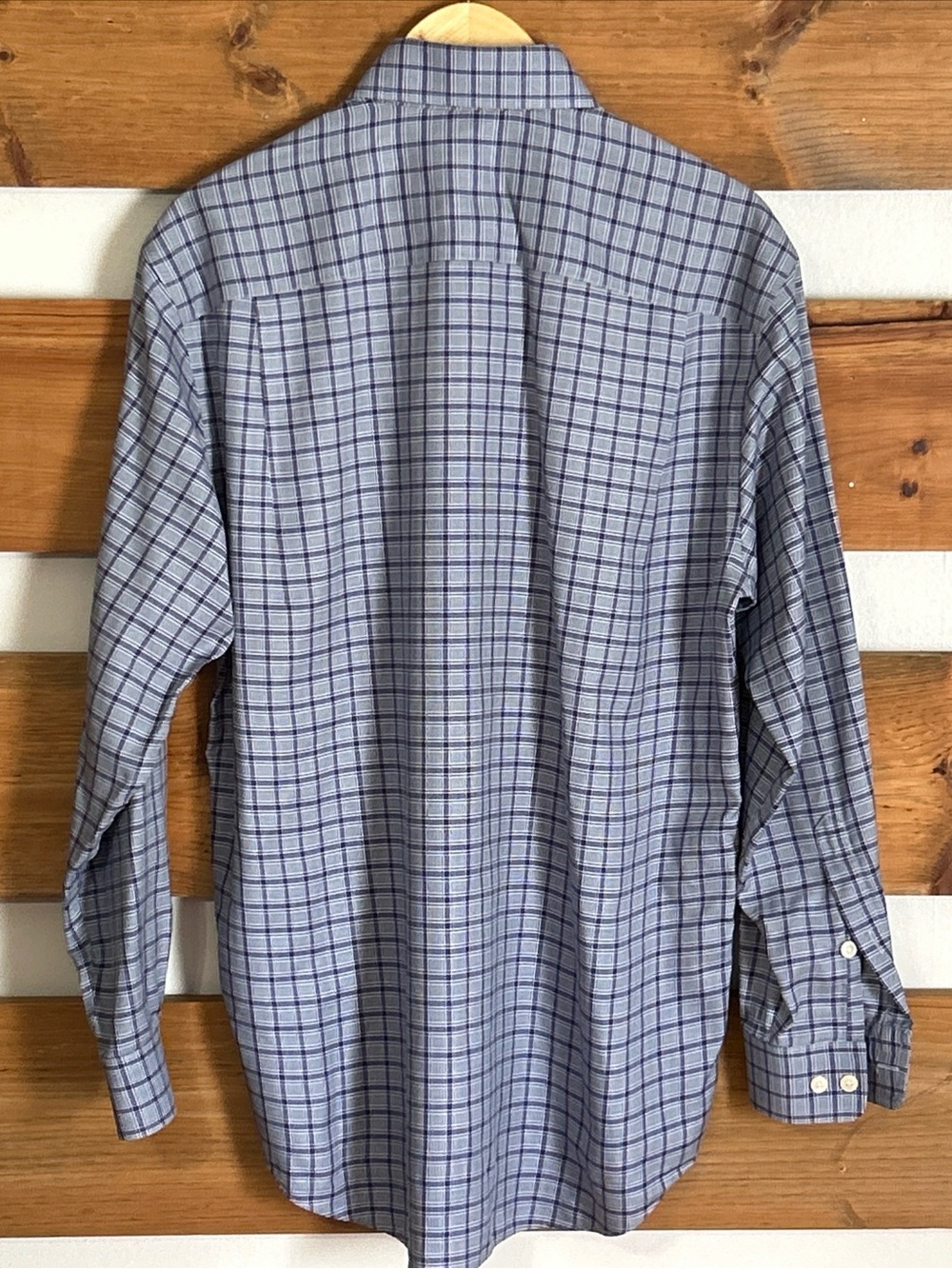 Orvis Wrinkle Free Purple/Gray Button Down Plaid 100% Cotton Casual Men's Size M - Picture 2 of 11